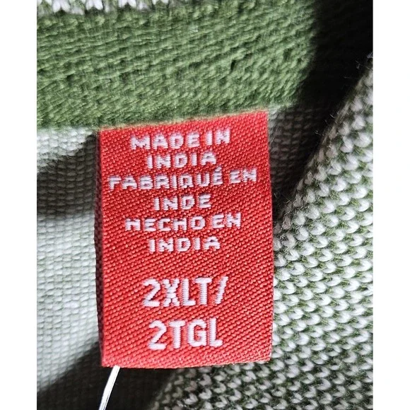 Izod Oxford Polo Shirt Mens Size 2XLT Chive Green Cotton Short Sleeve NWT - Picture 4 of 9
